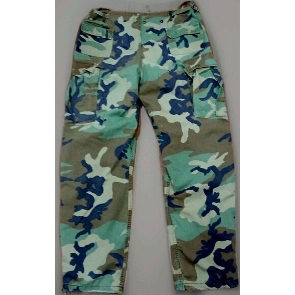 Vintage Military BDU Pants Woodland Camo Men’s Medium 35x32 Cargo Army Style - Picture 6 of 11